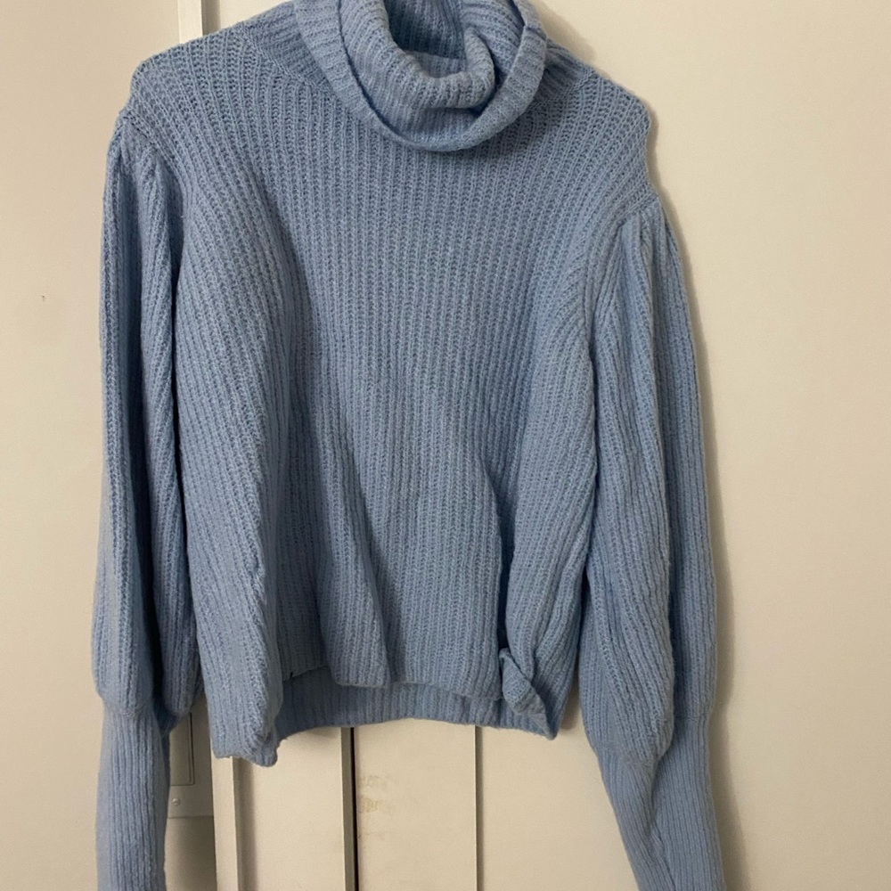 Blue sweater Nasty Gal bell sleeves